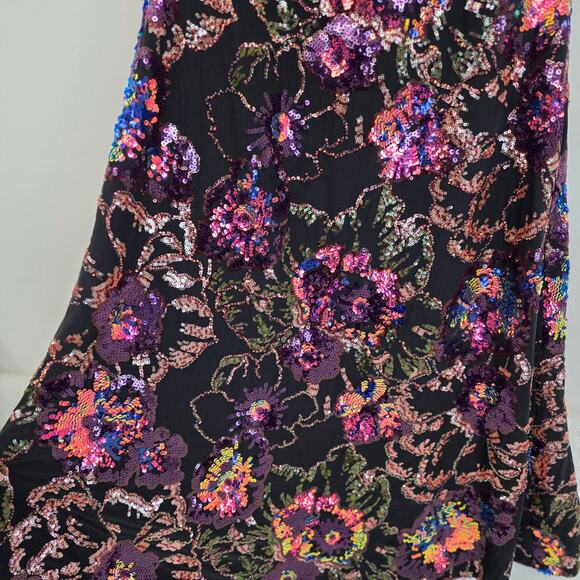 Helsi Helen Strapless Floral Stretch Sequin Mermaid Maxi Dress Sz Medium NWT - Picture 3 of 11